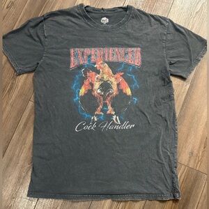 Danny Duncan Rooster Tee Men’s L Vintage Wash Graphic Shirt